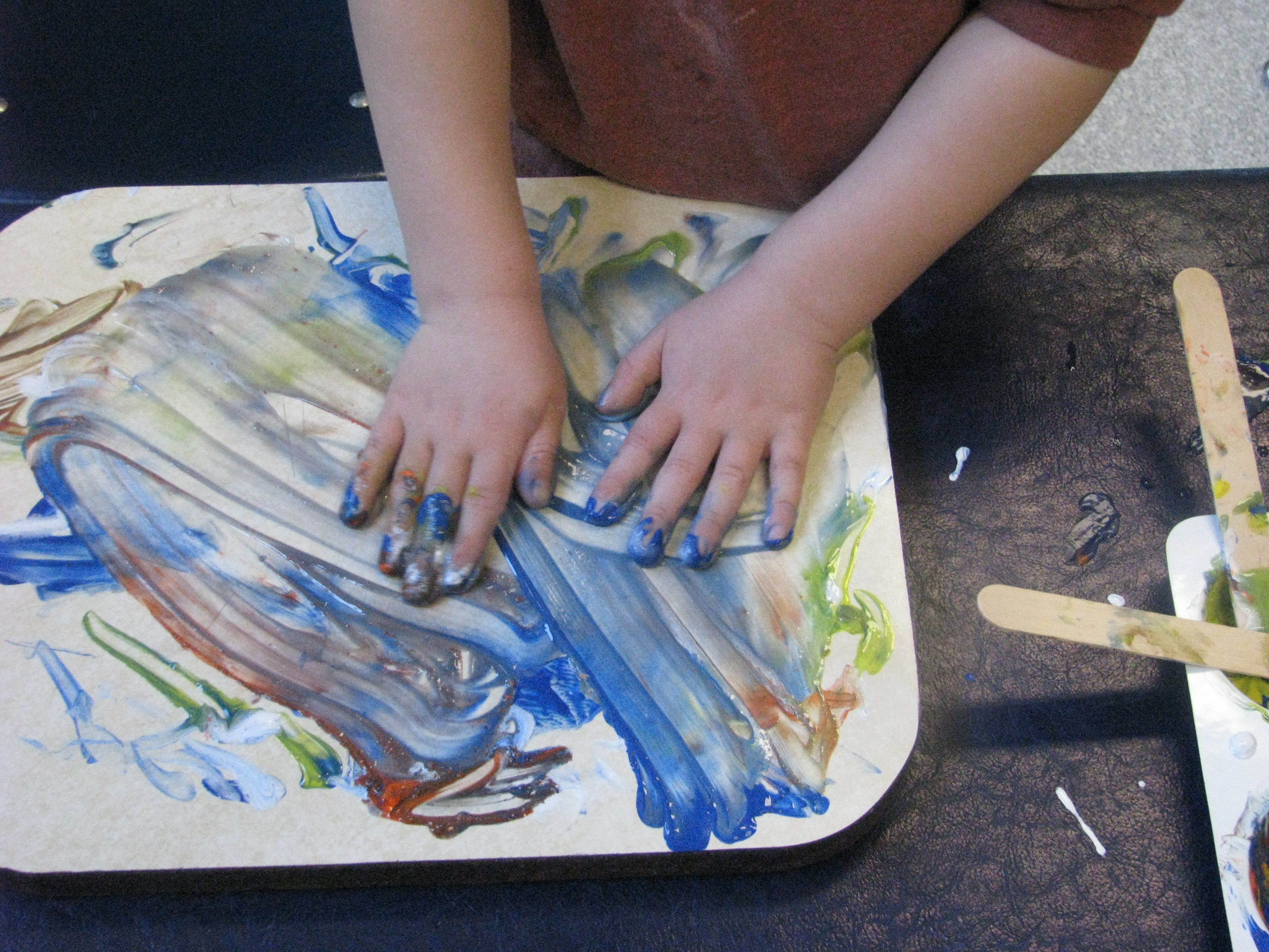 Finger Painting - Carrot Seed Preschool